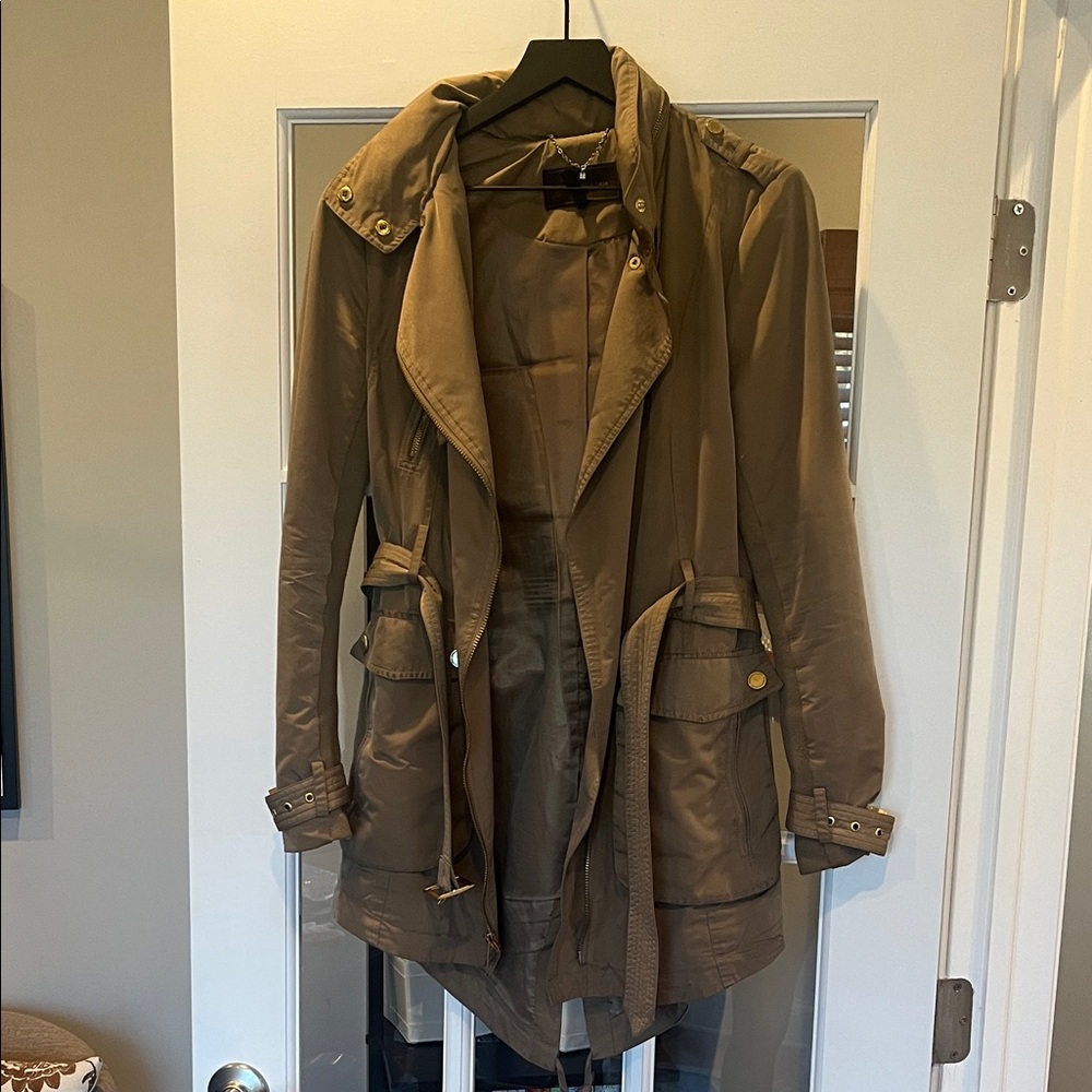 BCBG Maxazaria Olive/Army green trench Jacket